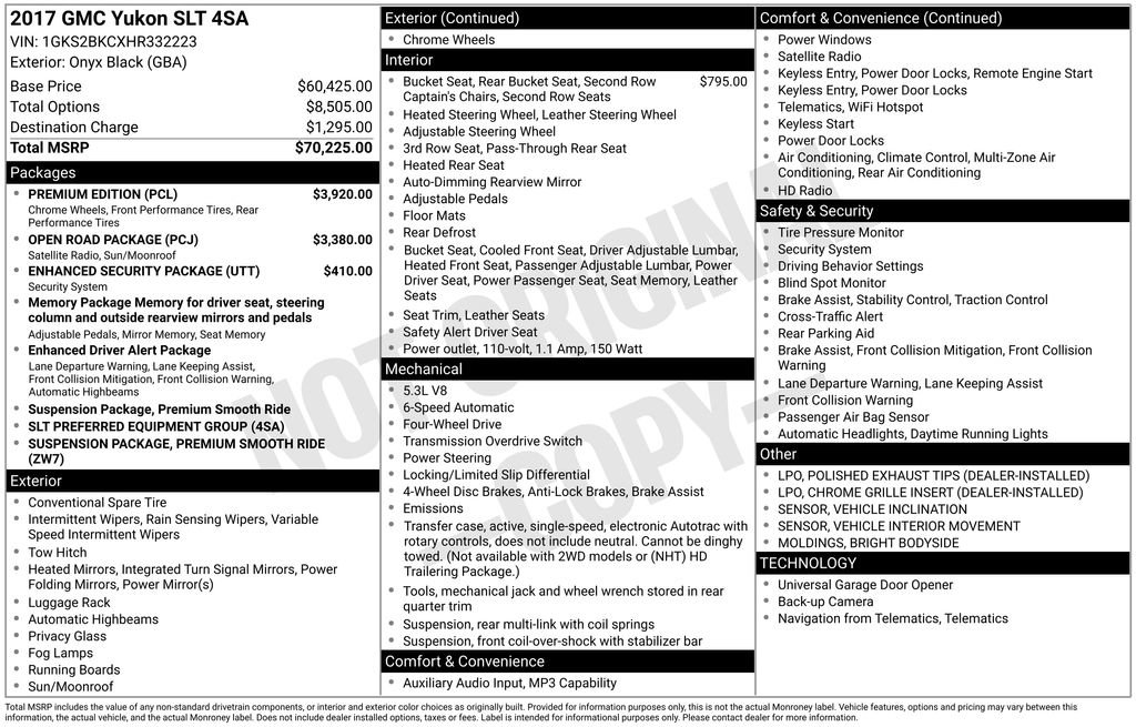 Used 2017 GMC Yukon SLT w/ Premium Edition image 13