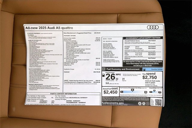 New 2025 Audi A5 2.0T Premium Plus image 15