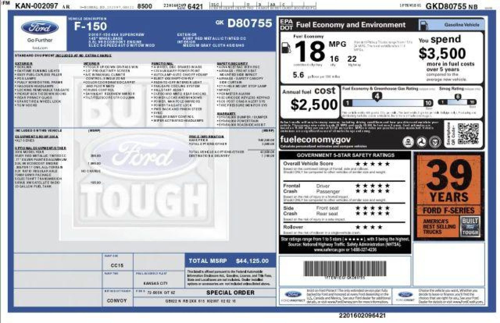 Used 2016 Ford F150 XLT AWD/4WD image 37