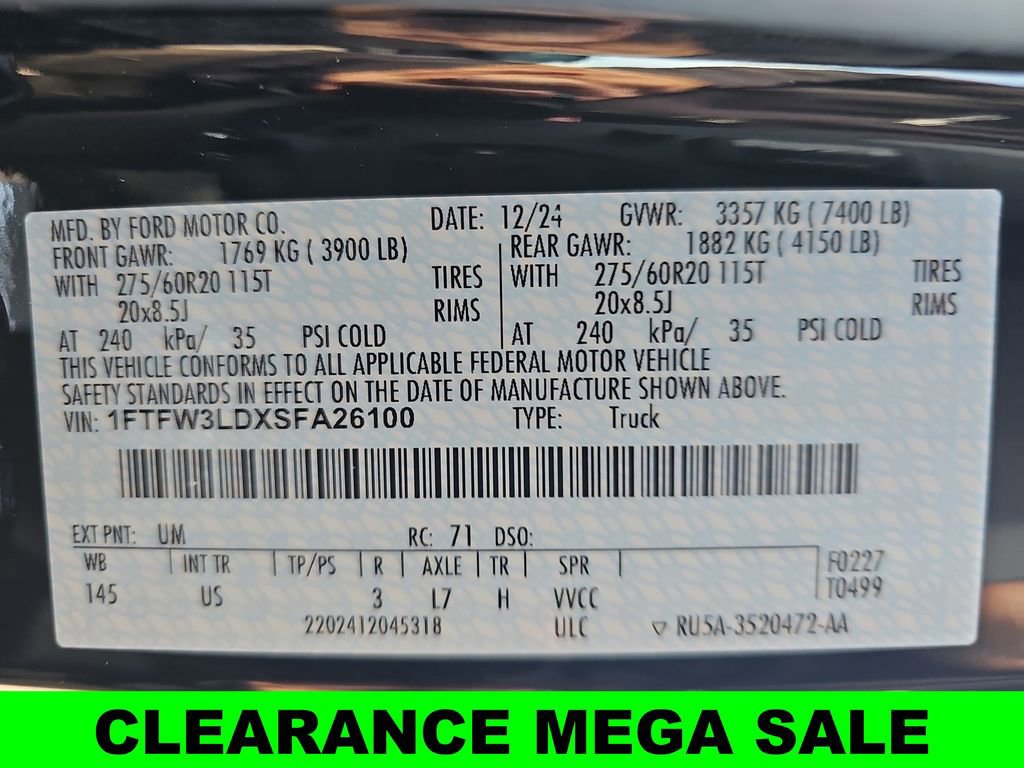 New 2025 Ford F150 XLT w/ Equipment Group 303A High image 43