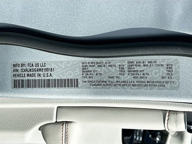 Used 2021 Jeep Grand Cherokee L Overland w/ Advanced Protech Group III image 34