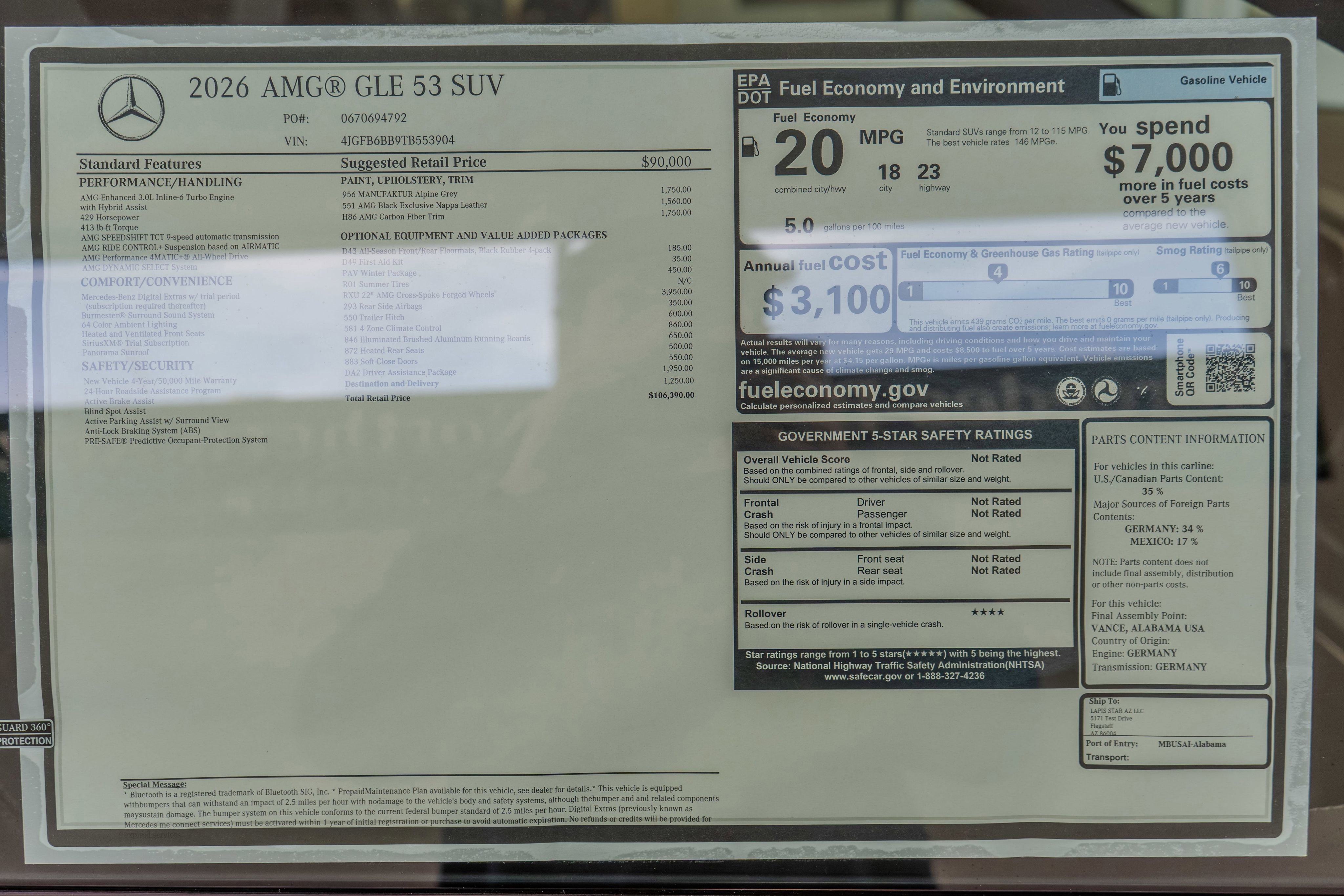 New 2026 Mercedes-Benz GLE 53 AMG 4MATIC image 36
