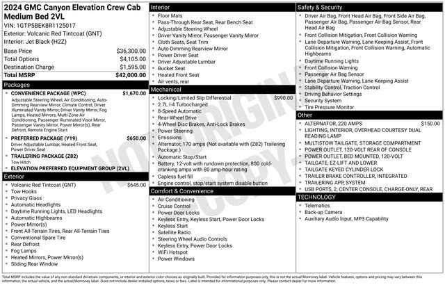 Used 2024 GMC Canyon Elevation w/ Convenience Package RWD image 4