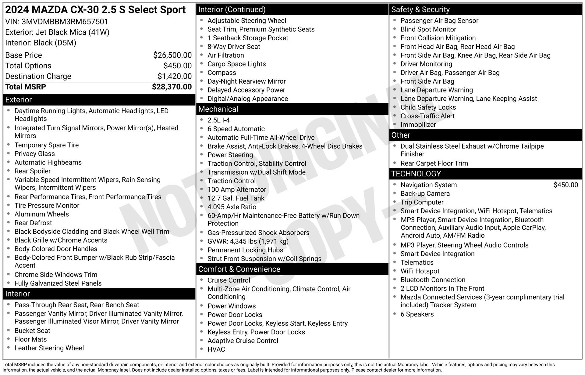 Used 2024 MAZDA CX-30 AWD 2.5 S w/ Select Sport Pkg image 4
