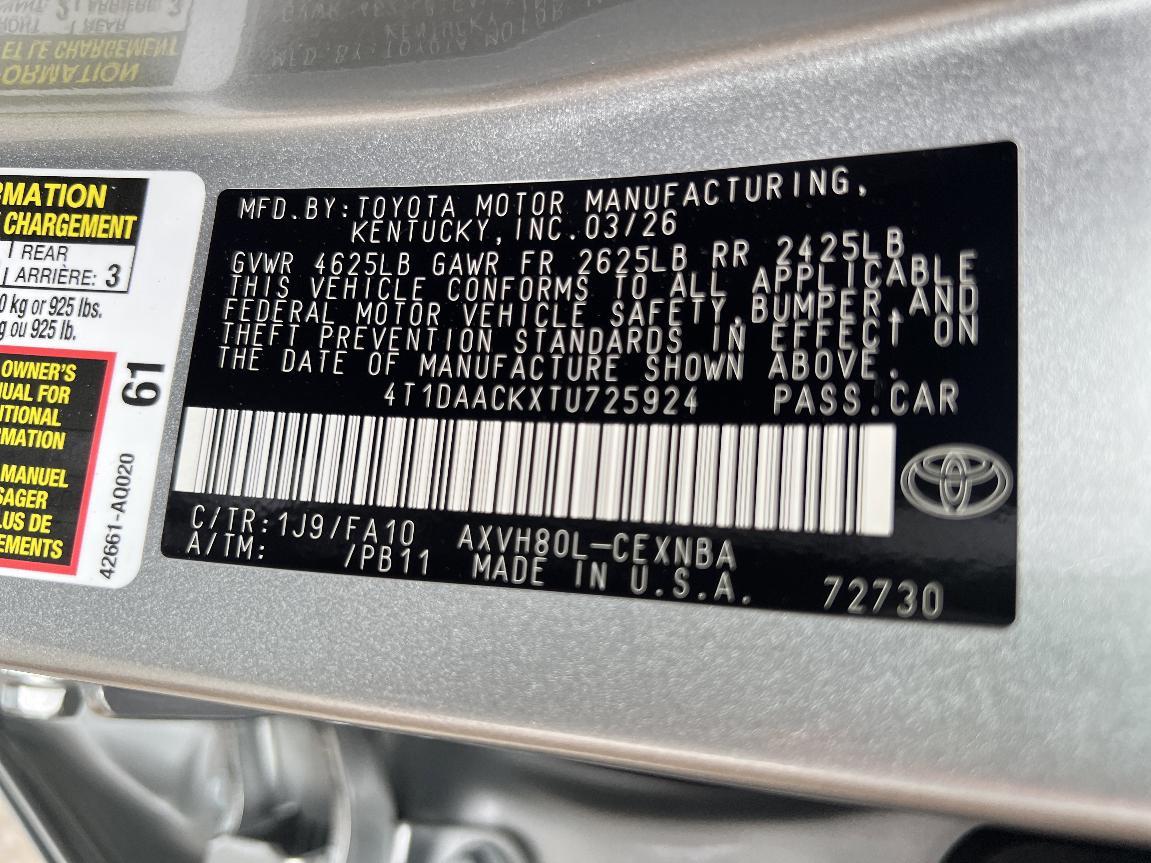 New 2026 Toyota Camry LE image 8