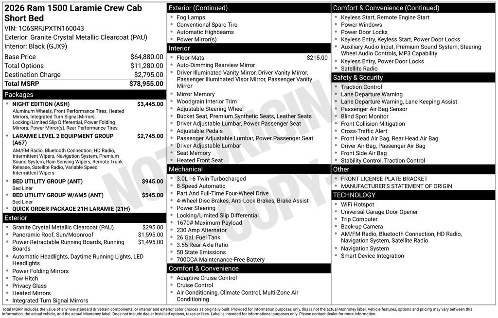 Used 2026 RAM 1500 Laramie w/ Night Edition AWD/4WD image 9