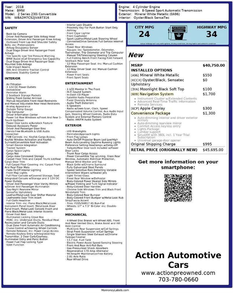 Used 2018 BMW 230i Convertible image 2