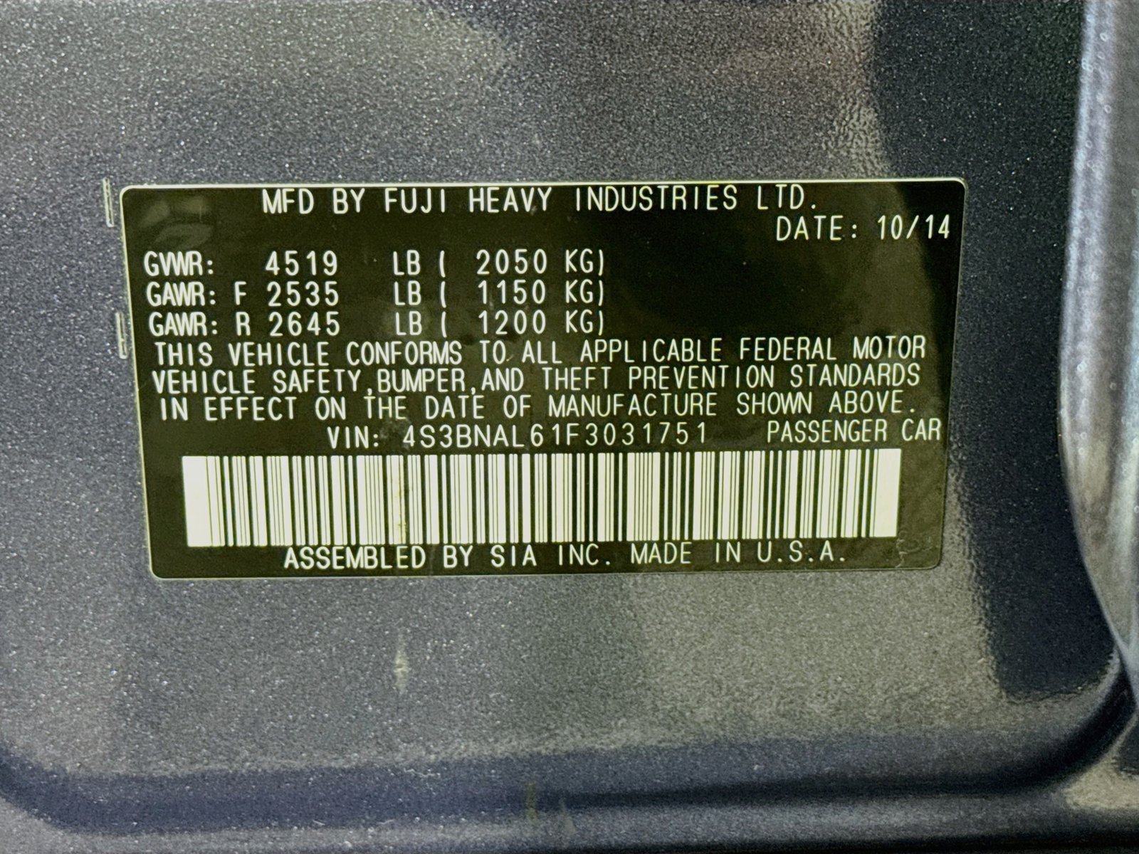 Used 2015 Subaru Legacy 2.5i Limited AWD/4WD image 34