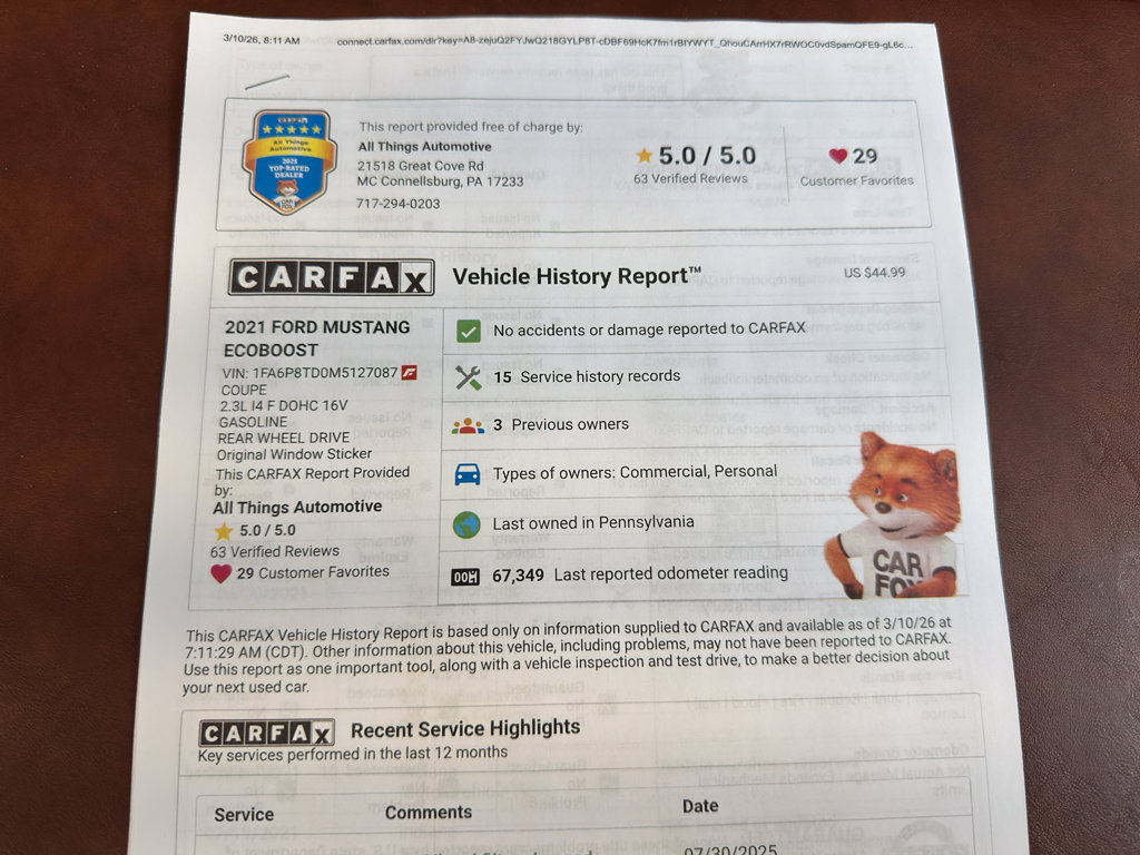 Used 2021 Ford Mustang EcoBoost w/ 2.3L High Performance Package image 30