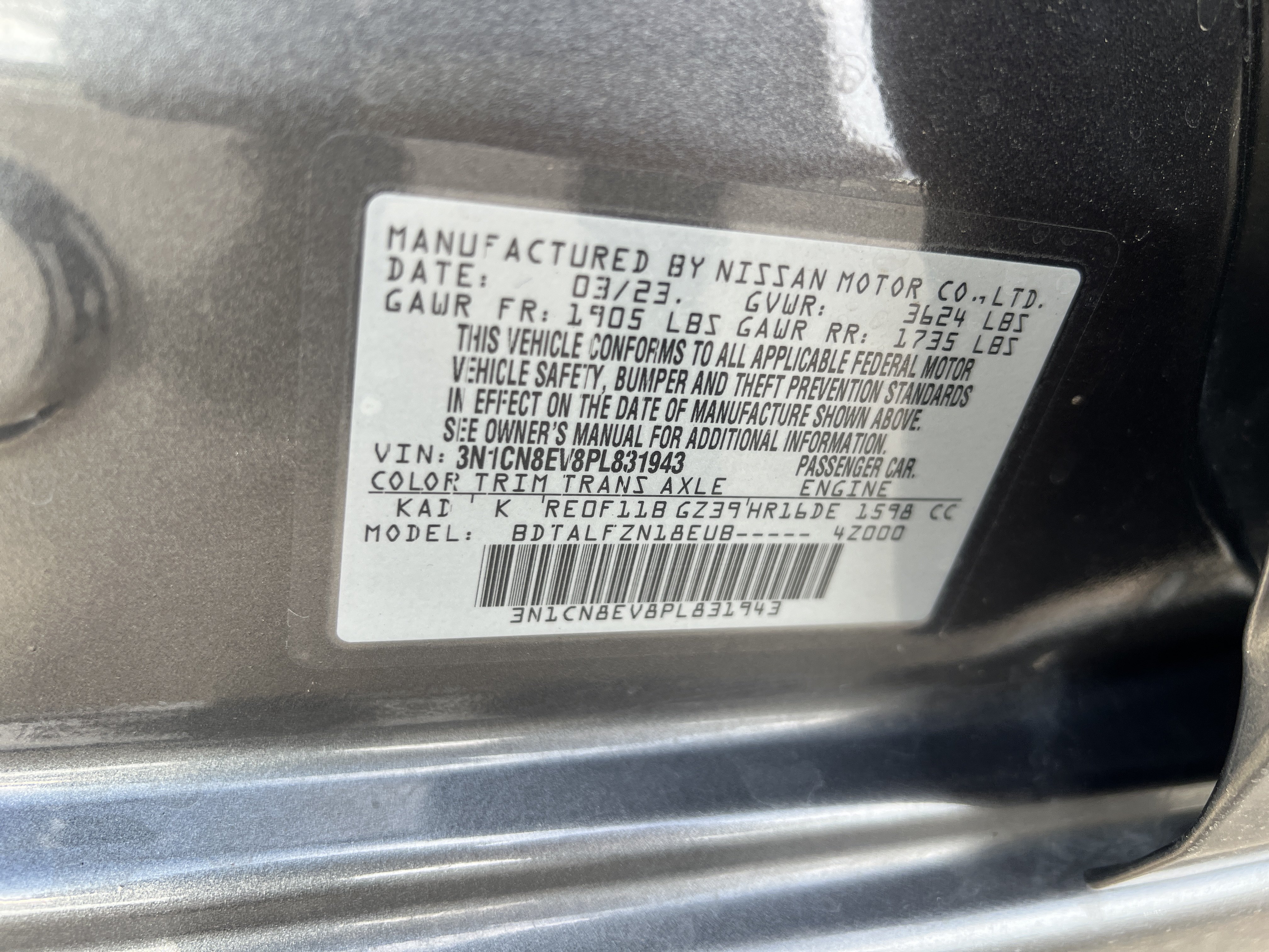 Used 2023 Nissan Versa SV FWD image 30
