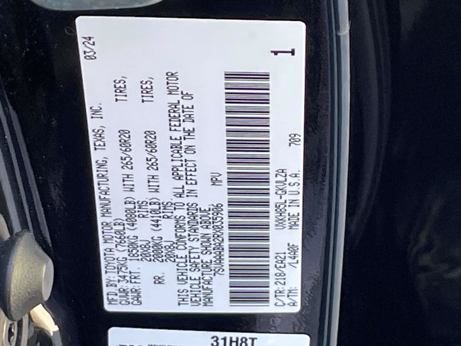 Used 2024 Toyota Sequoia Limited w/ Nightshade Package AWD/4WD image 41