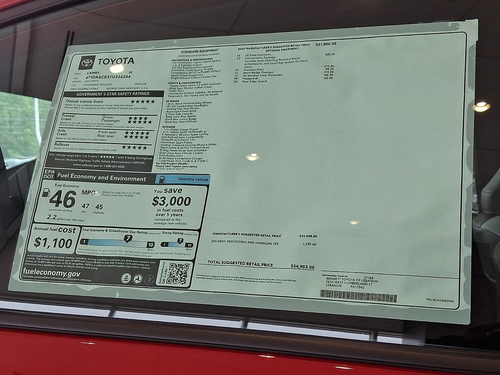 New 2026 Toyota Camry SE w/ Convenience Package FWD image 3