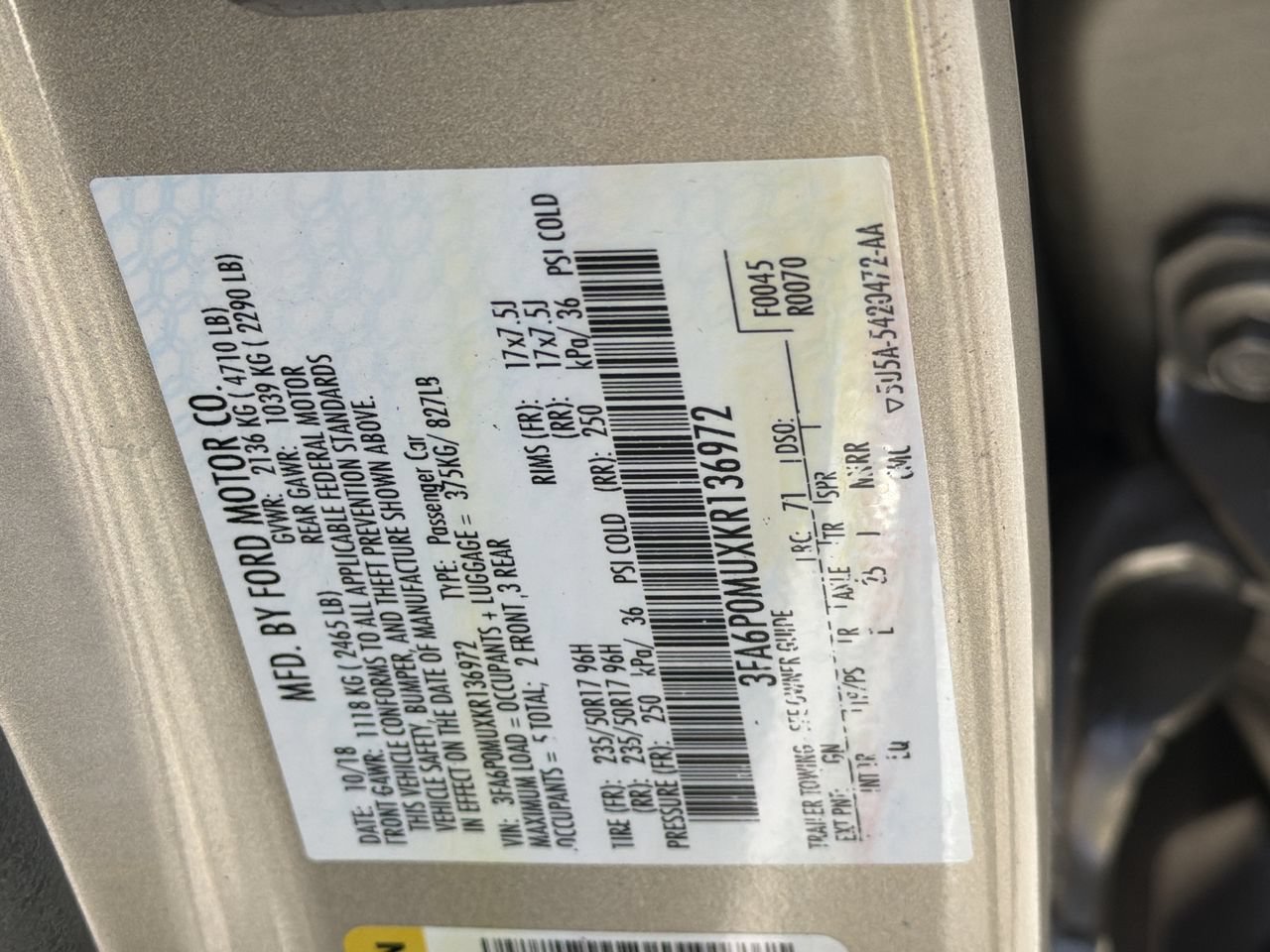 Used 2019 Ford Fusion SEL FWD image 35