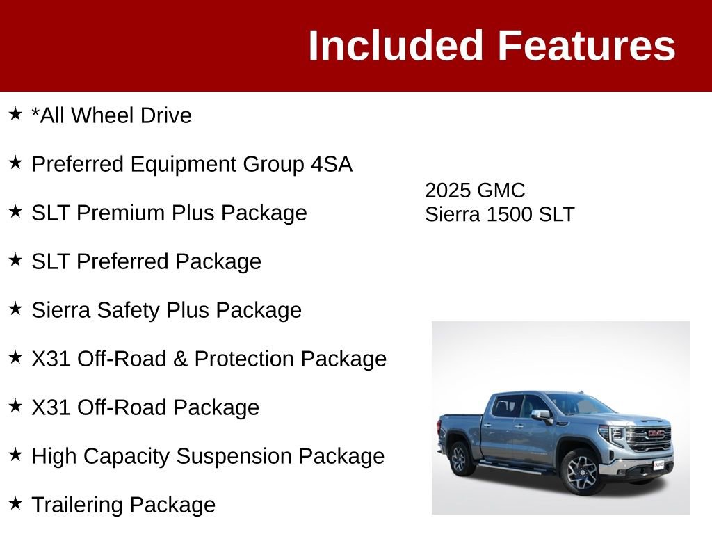 Used 2025 GMC Sierra 1500 SLT w/ SLT Premium Plus Package AWD/4WD image 3