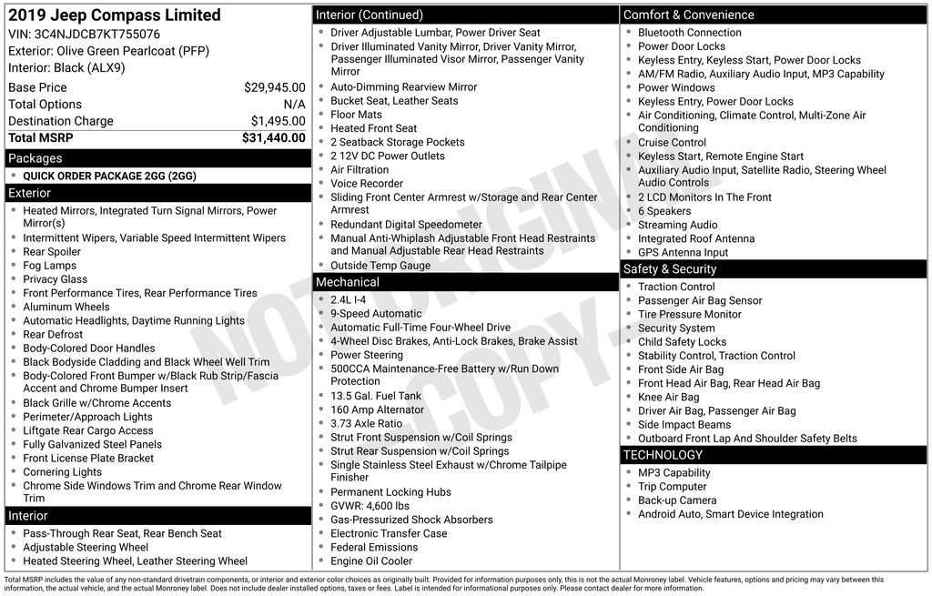 Used 2019 Jeep Compass Limited image 28