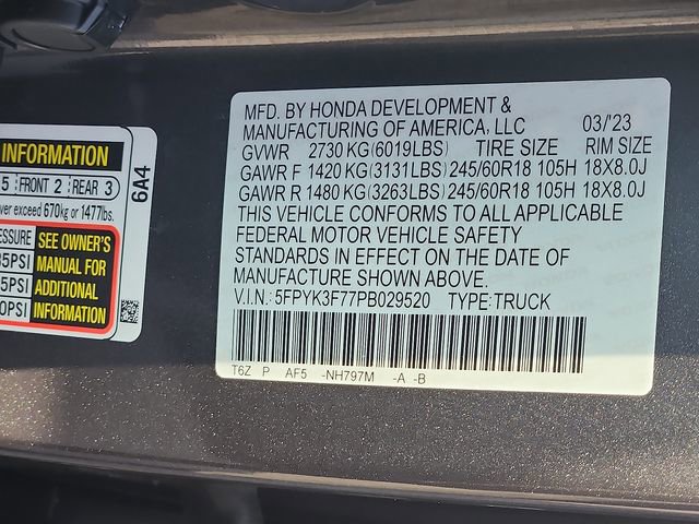 Used 2023 Honda Ridgeline RTL-E image 27