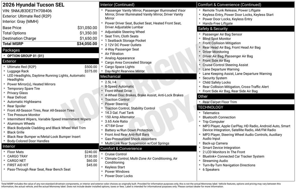 New 2026 Hyundai Tucson SEL FWD image 24
