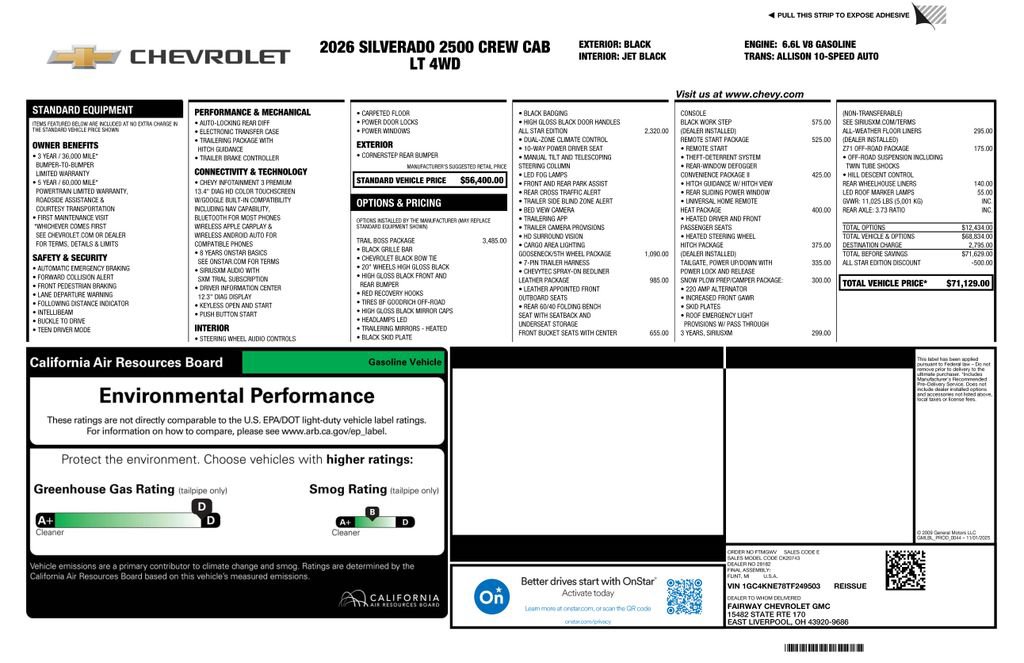 New 2026 Chevrolet Silverado 2500 LT w/ Trail Boss Package image 4