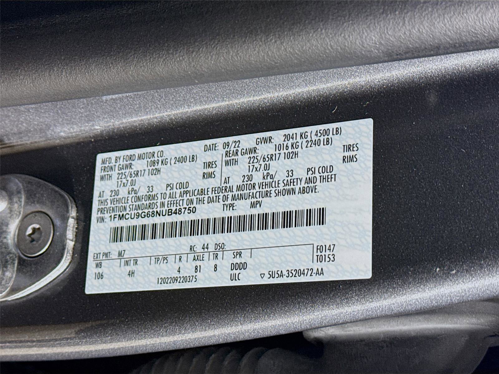 Used 2022 Ford Escape SE w/ Convenience Package image 31