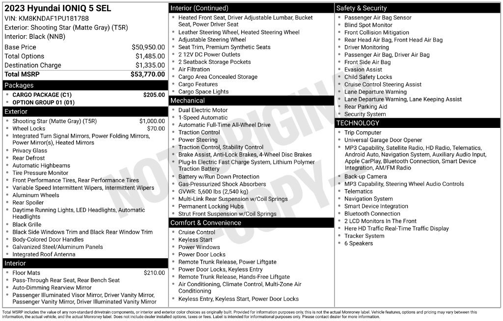 Used 2023 Hyundai Ioniq 5 SEL w/ Cargo Package AWD/4WD image 33