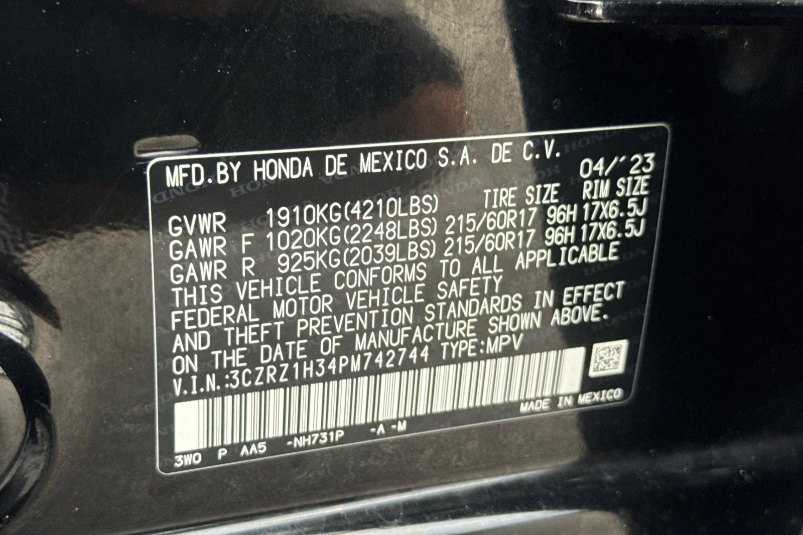 Certified 2023 Honda HR-V LX image 28