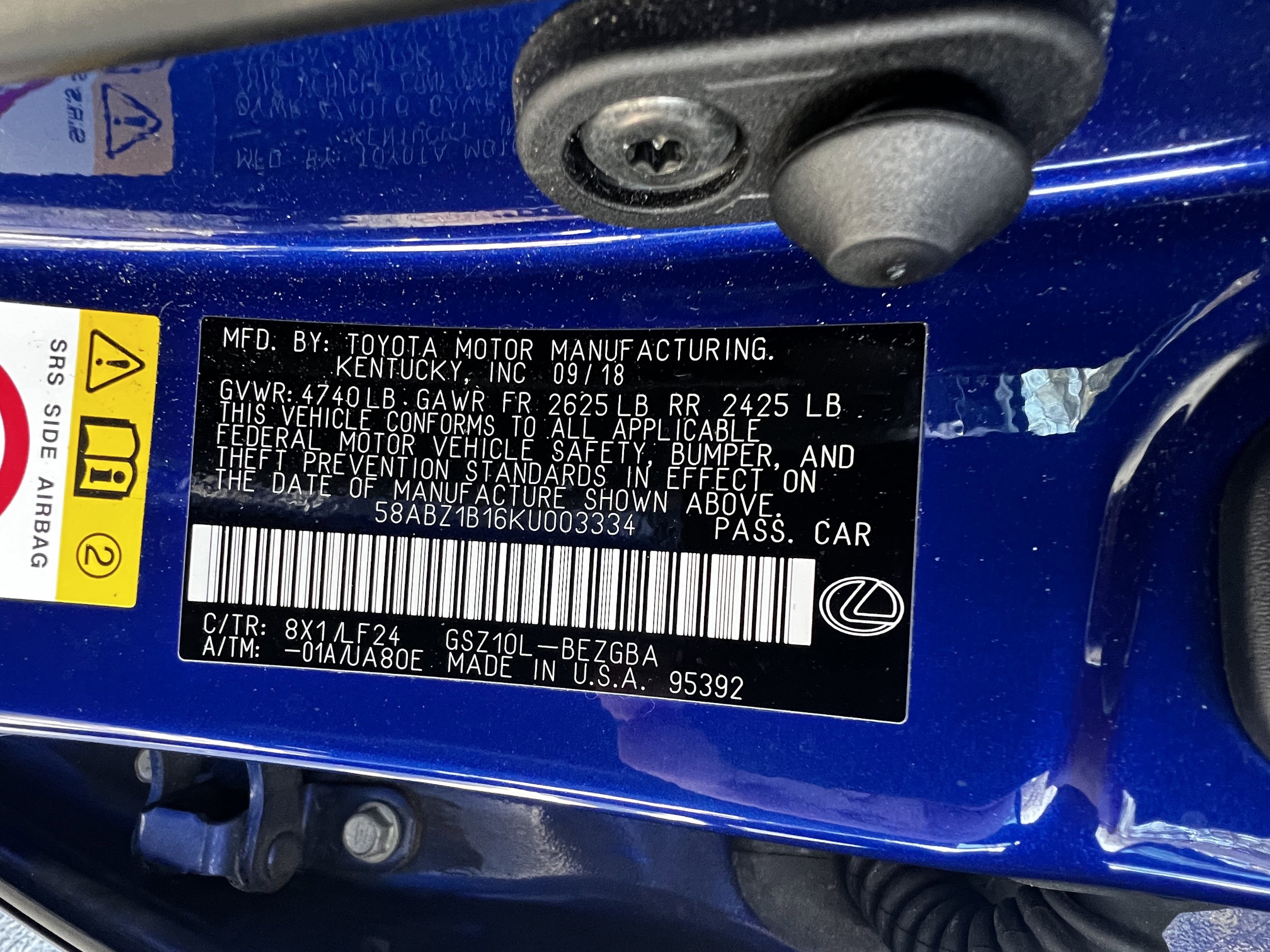 Used 2019 Lexus ES 350 F Sport w/ Accessory Package 2 image 49