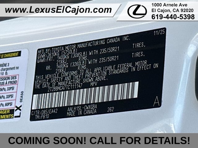 Certified 2026 Lexus RX 350h w/ Convenience Package AWD/4WD image 39