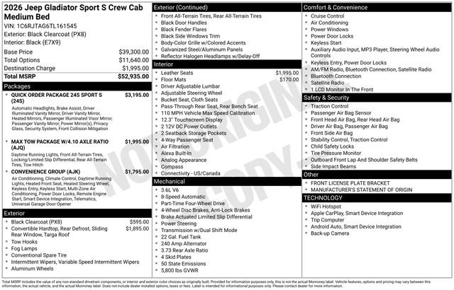 New 2026 Jeep Gladiator Sport image 37