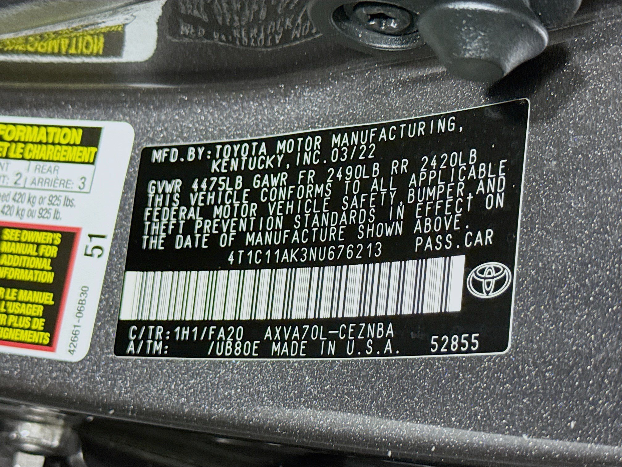 Used 2022 Toyota Camry LE FWD image 39
