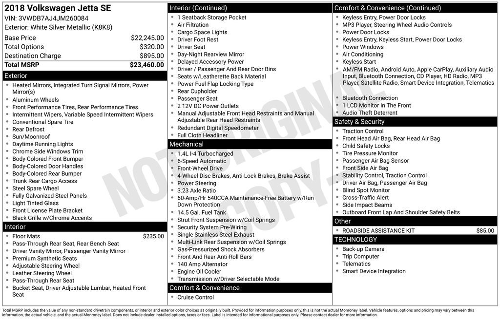 Used 2018 Volkswagen Jetta SE image 3