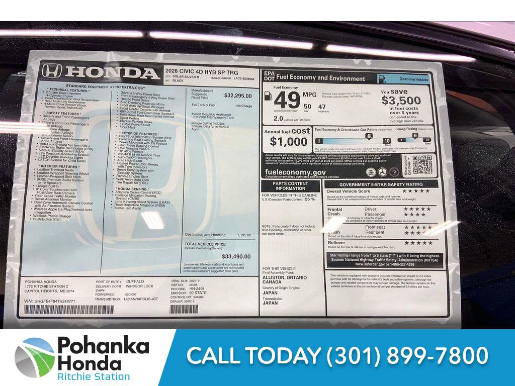 New 2026 Honda Civic Sport Touring image 22