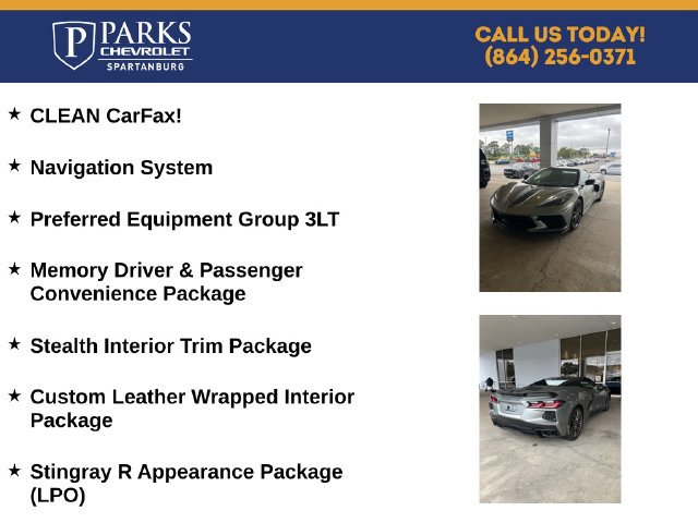Certified 2023 Chevrolet Corvette Stingray Premium Conv w/ Z51 Performance Package RWD image 5