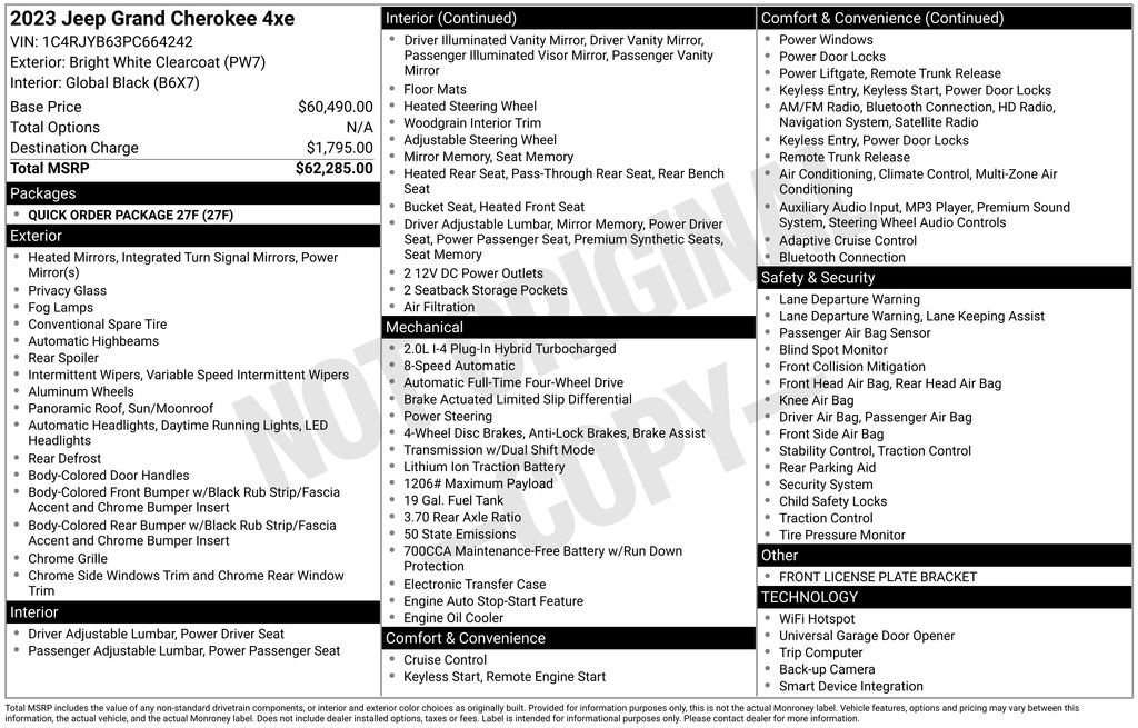 Used 2023 Jeep Grand Cherokee 4WD 4xe image 2