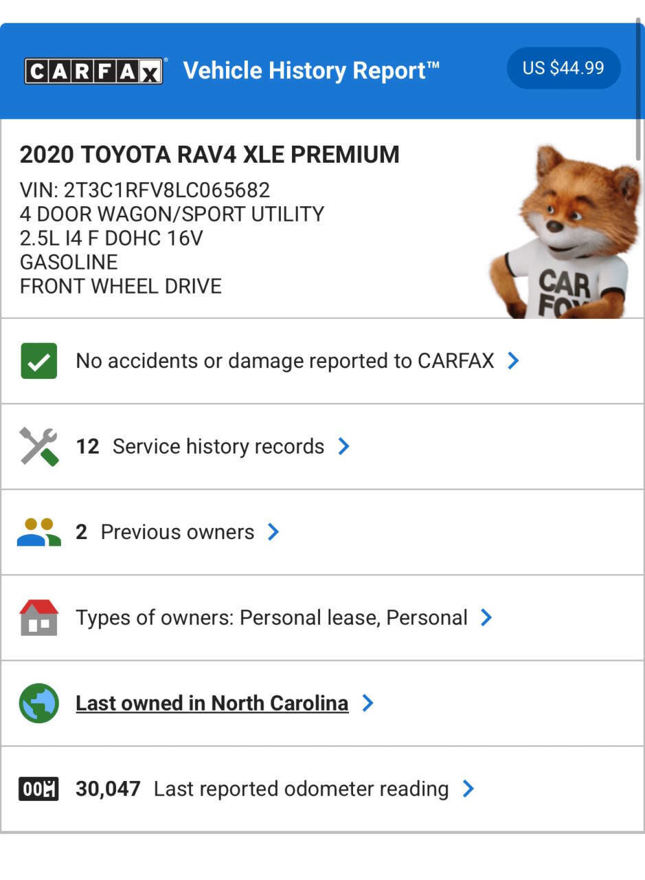 Used 2020 Toyota RAV4 XLE Premium image 2