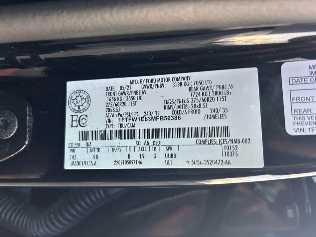 Used 2021 Ford F150 Platinum w/ FX4 Off-Road Package image 34