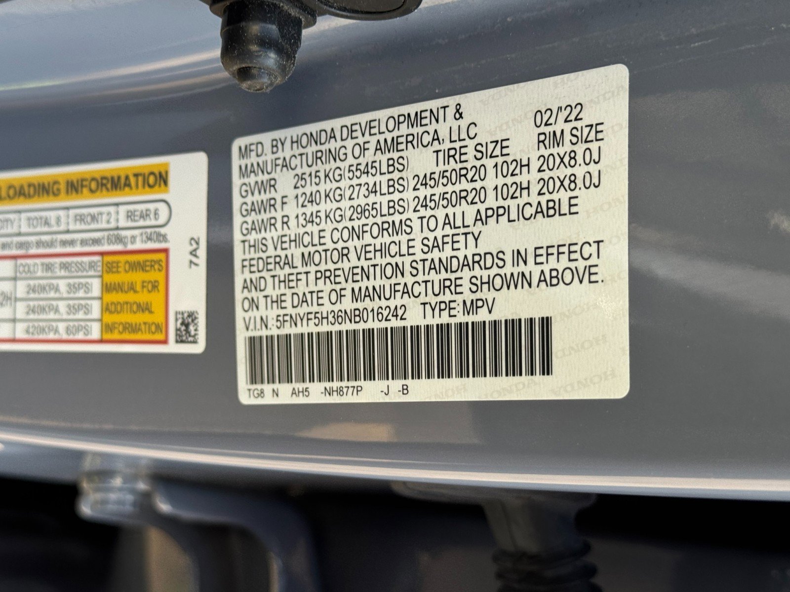 Used 2022 Honda Pilot Sport image 43