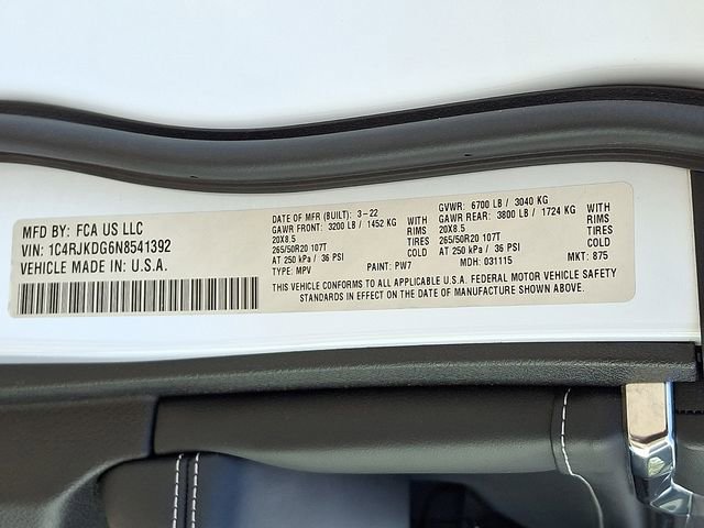 Used 2022 Jeep Grand Cherokee L Overland w/ Luxury Tech Group IV image 27