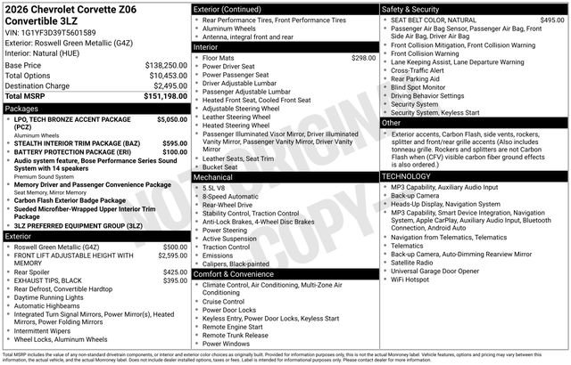 Used 2026 Chevrolet Corvette Z06 RWD image 29