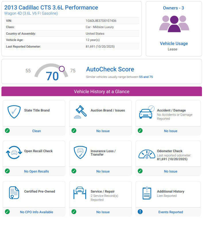 Used 2013 Cadillac CTS Performance w/ Performance Luxury Package image 2