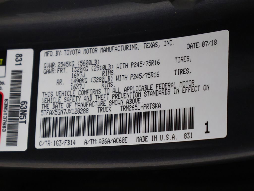 Used 2018 Toyota Tacoma SR w/ SR Convenience Package RWD image 42