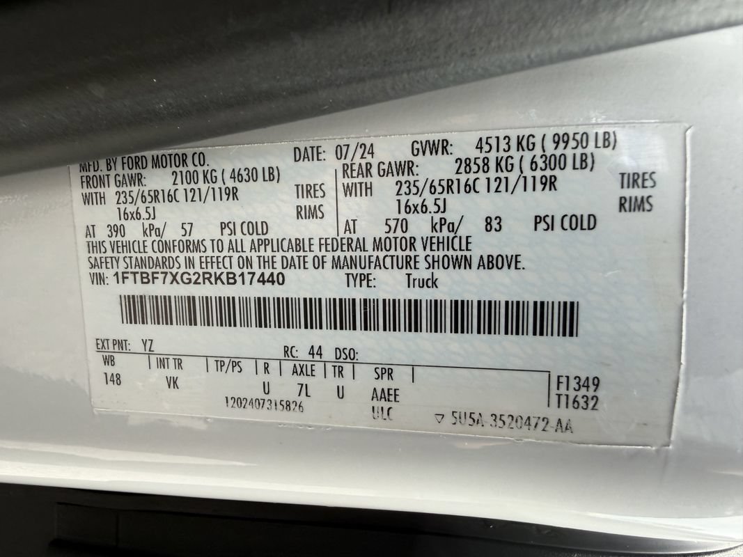 Used 2024 Ford Transit 350 148 High Roof Extended w/ Fleet Safety Package RWD image 46