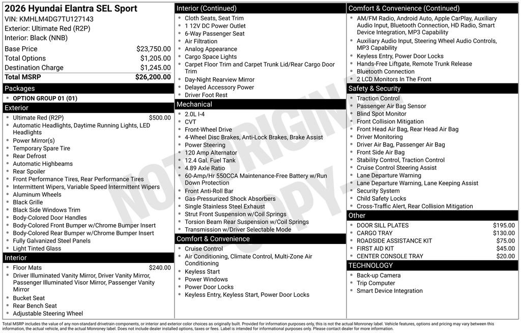 New 2026 Hyundai Elantra Sport image 5