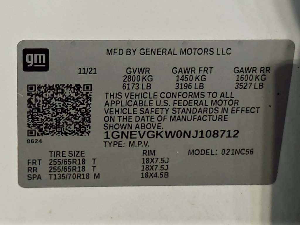 Used 2022 Chevrolet Traverse LT AWD/4WD image 65