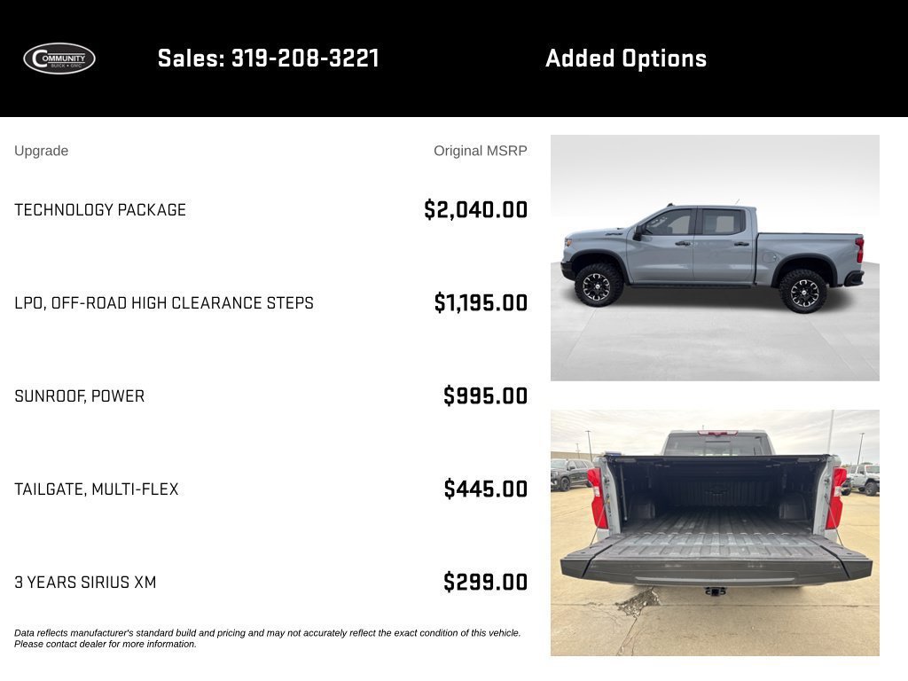 Certified 2025 Chevrolet Silverado 1500 ZR2 w/ Technology Package AWD/4WD image 2