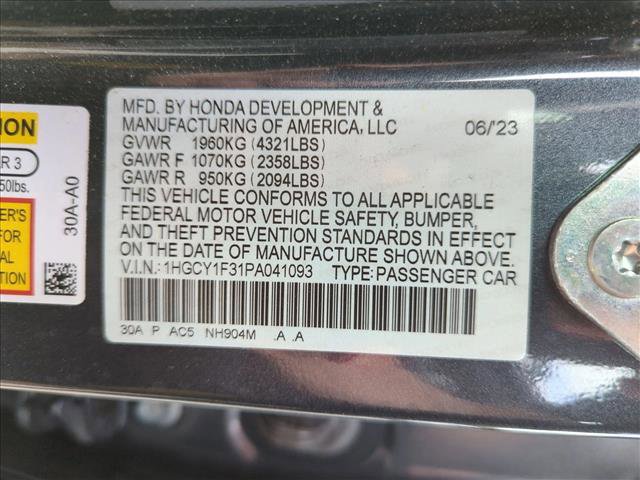 Certified 2023 Honda Accord EX image 15