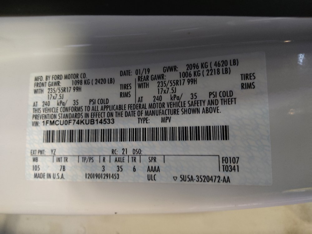 Used 2019 Ford Escape S FWD image 33