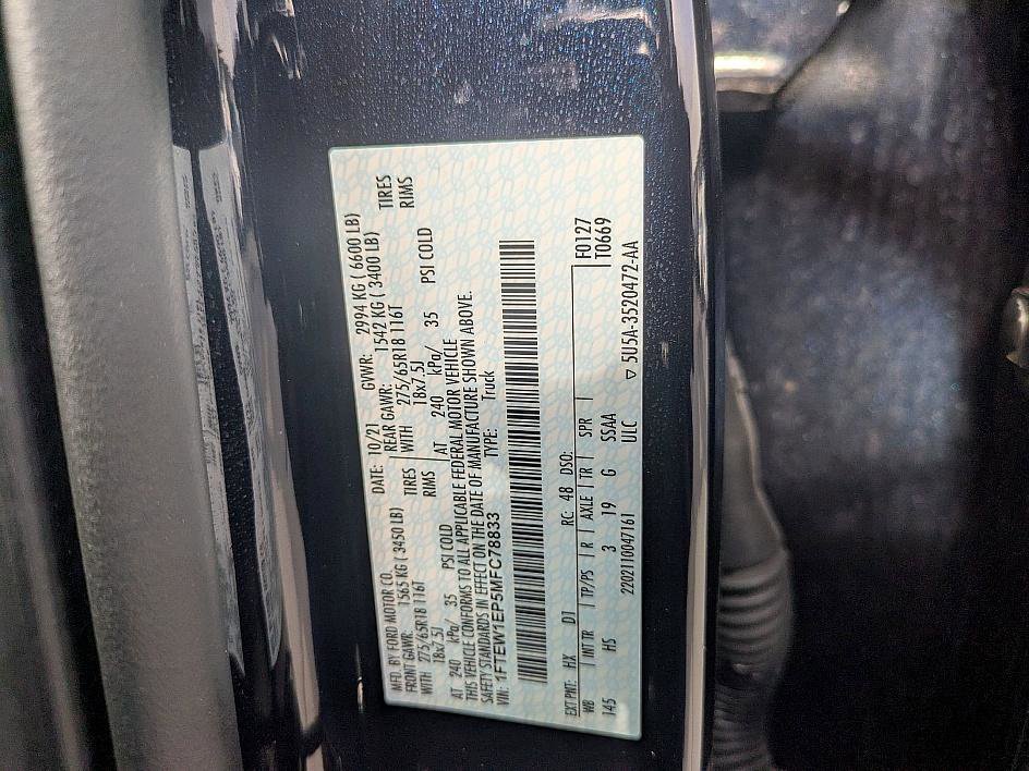 Used 2021 Ford F150 Lariat w/ Equipment Group 502A High image 33