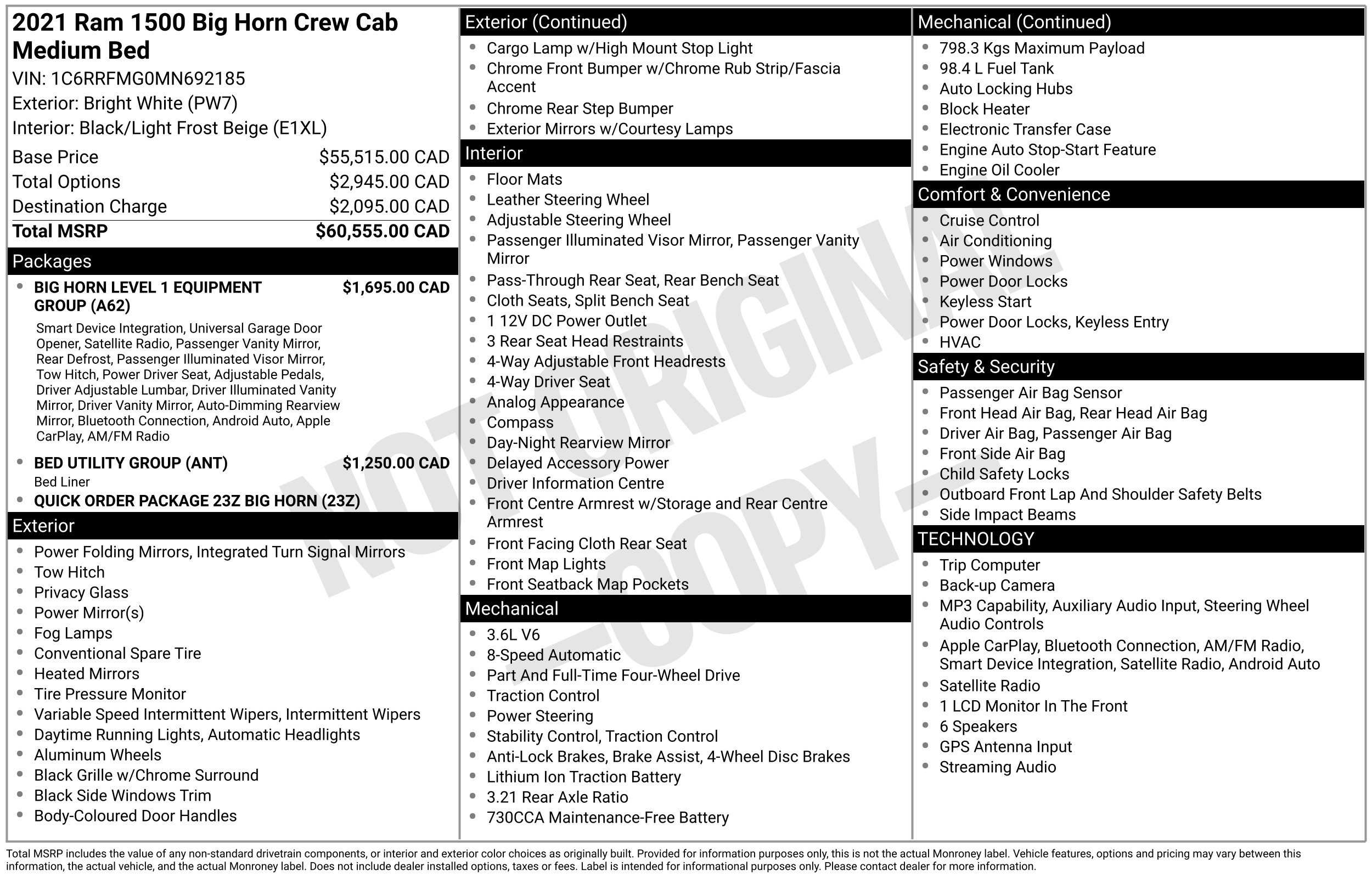 Used 2021 RAM 1500 Big Horn AWD/4WD image 2