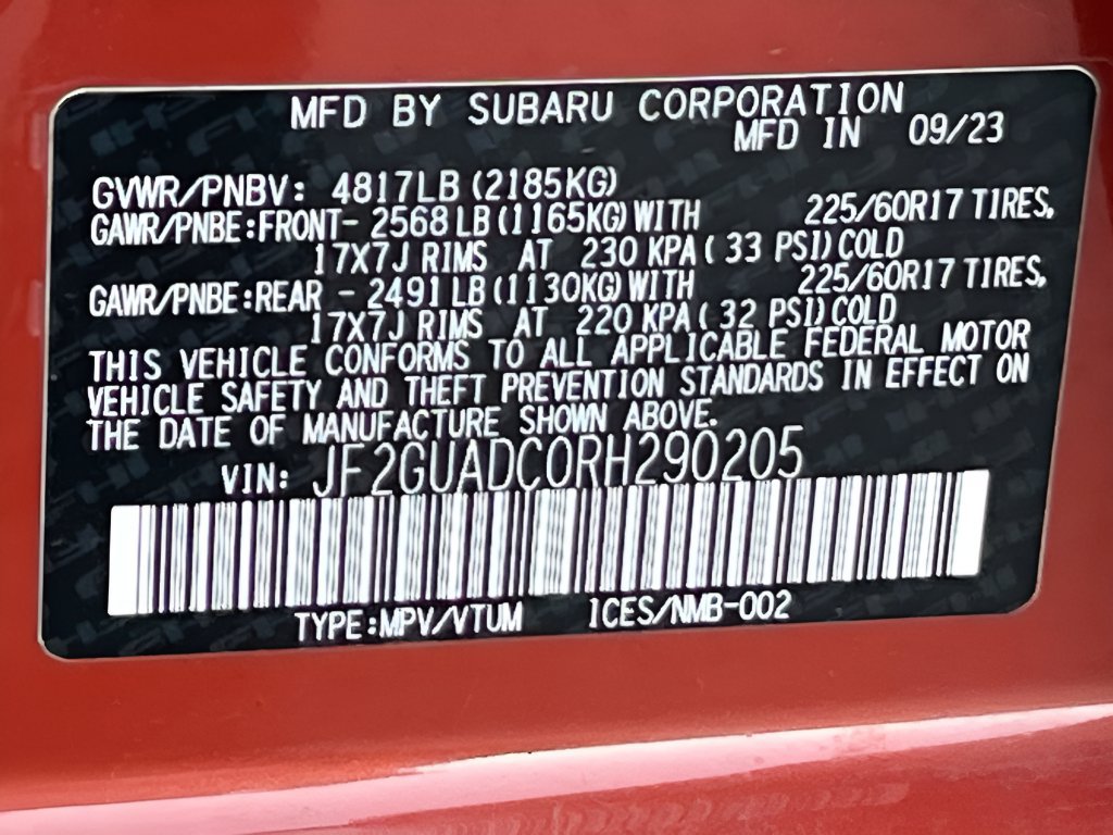 Used 2024 Subaru Crosstrek 2.0i Premium AWD/4WD image 31