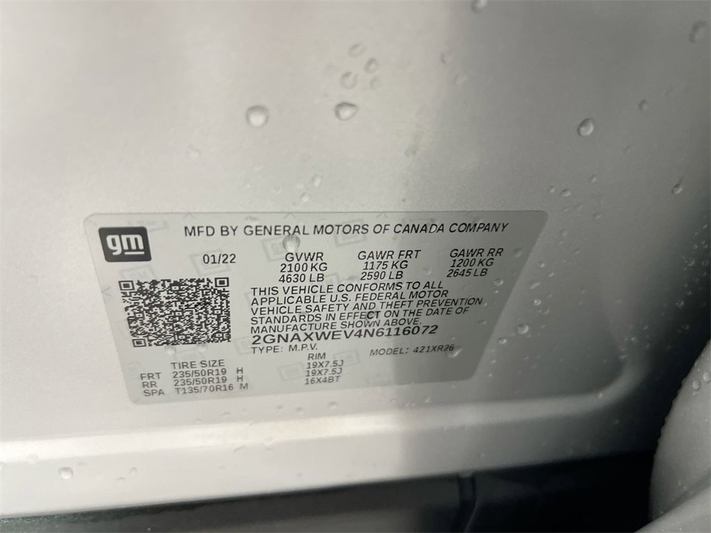 Used 2022 Chevrolet Equinox RS w/ RS Leather Package image 29